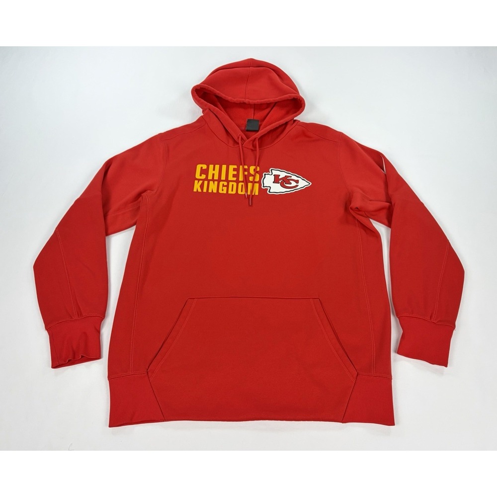 Nike Kansas City Chiefs Hoodie Men's Large Red Chiefs Kingdom Dri-Fit Pullover